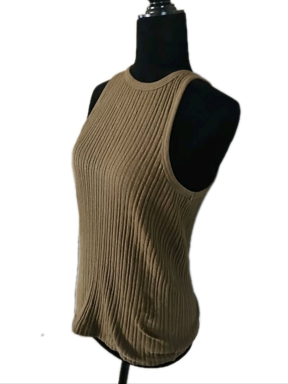 Faherty Olive Ribbed Tank Top - Picture 5 of 12